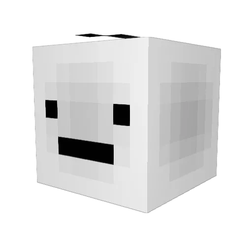 Cryoactic Minecraft avatar head, 3D render