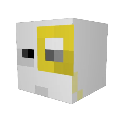Cryobryte Minecraft avatar head, 3D render