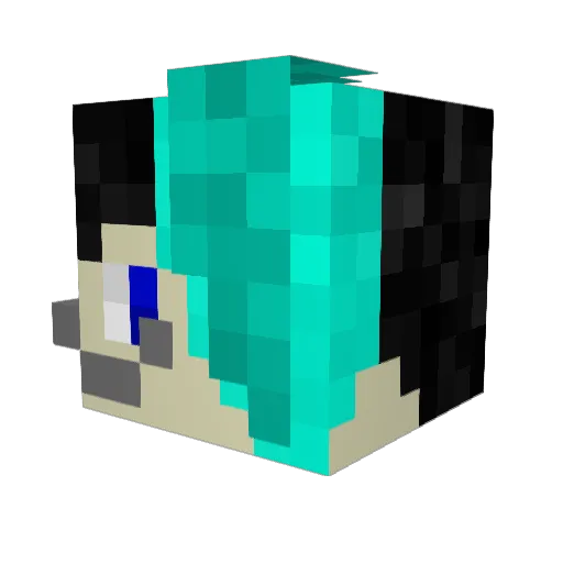 Cryonautic Minecraft avatar head, 3D render