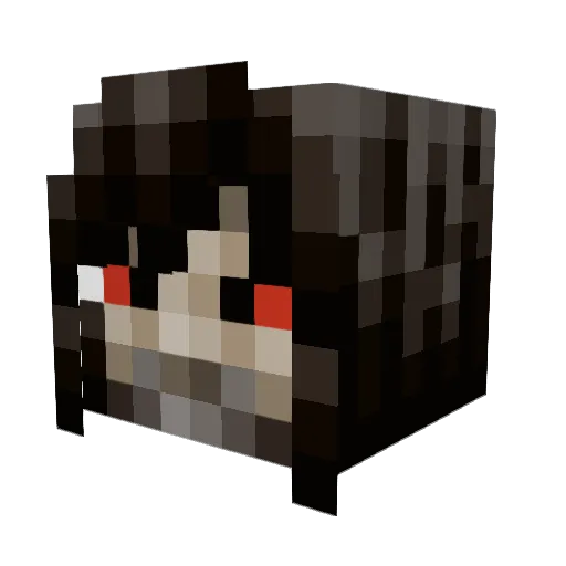 Cryovix Minecraft avatar head, 3D render