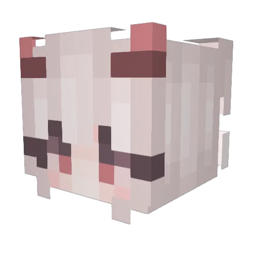 Crypchid Minecraft avatar head, 3D render