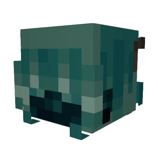 Crypless Minecraft avatar head, 3D render