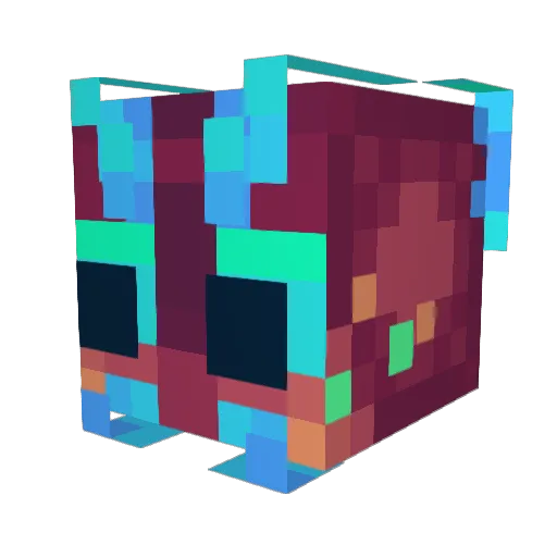 Crypt1dddd Minecraft avatar head, 3D render