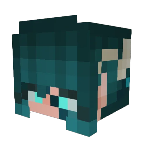 Crypt_Crawler Minecraft avatar head, 3D render