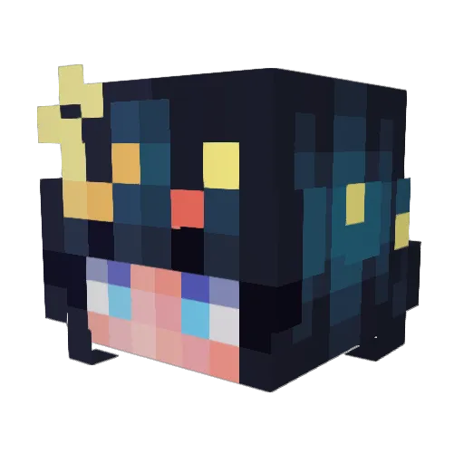 CrypticBubbles Minecraft avatar head, 3D render