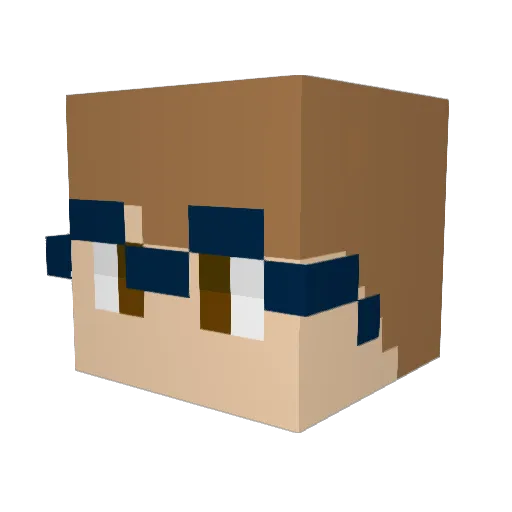 CrypticCryptid Minecraft avatar head, 3D render