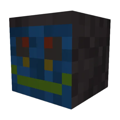 CrypticCypher Minecraft avatar head, 3D render