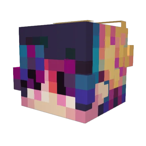 CrypticHat Minecraft avatar head, 3D render