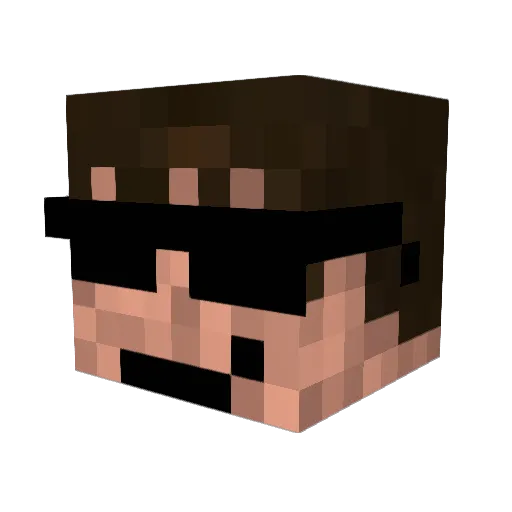 CrypticLock Minecraft avatar head, 3D render