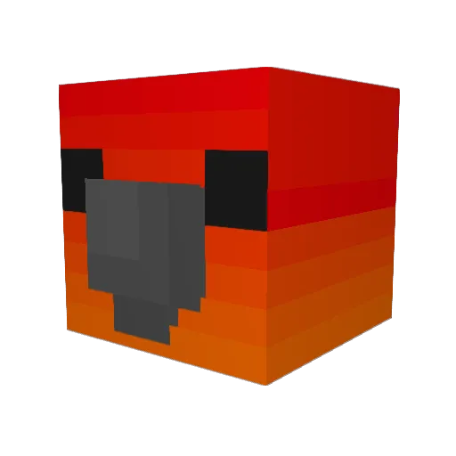 CrypticParrot Minecraft avatar head, 3D render