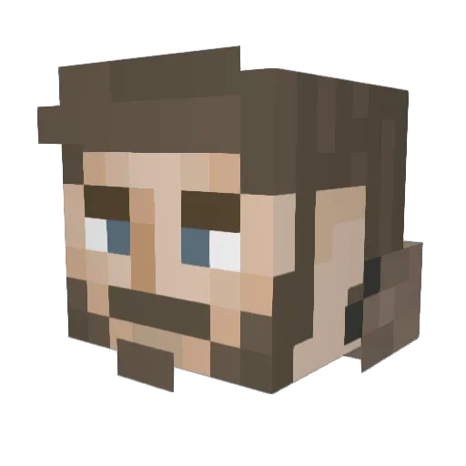 CrypticRaven Minecraft avatar head, 3D render