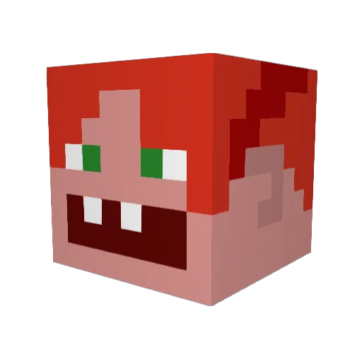 CrypticRealityDK Minecraft avatar head, 3D render