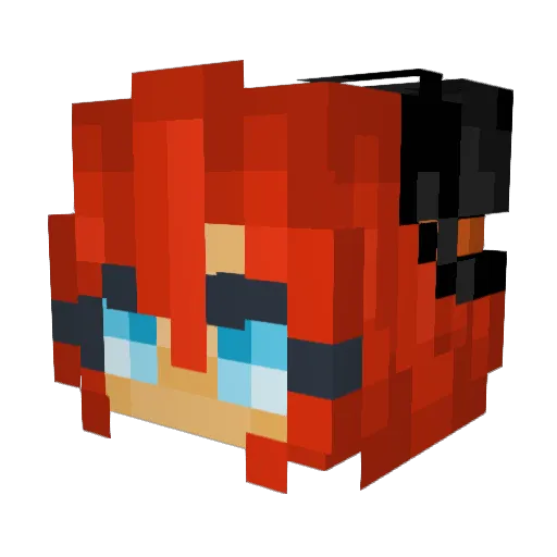 CrypticSecret Minecraft avatar head, 3D render