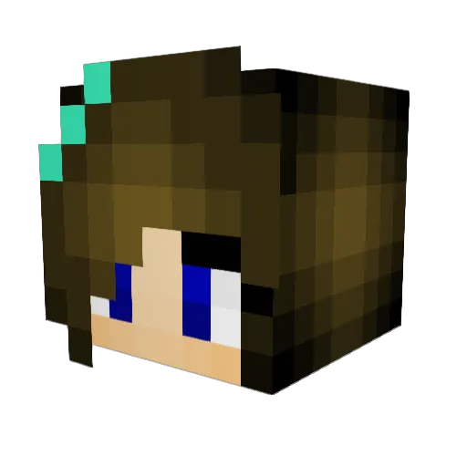 Cryptica7 Minecraft avatar head, 3D render