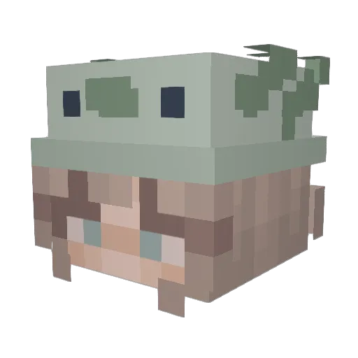 CryptidFate Minecraft avatar head, 3D render