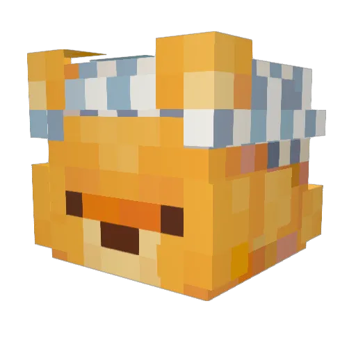 Cryptiddddd Minecraft avatar head, 3D render
