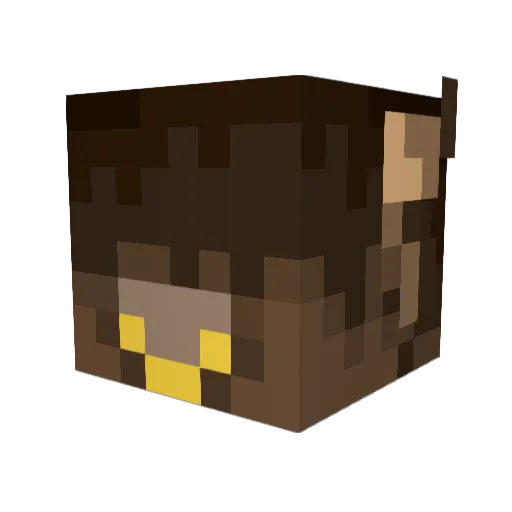 Cryptidpunk Minecraft avatar head, 3D render