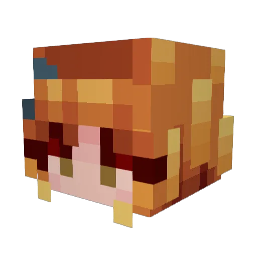 Cryptizo Minecraft avatar head, 3D render