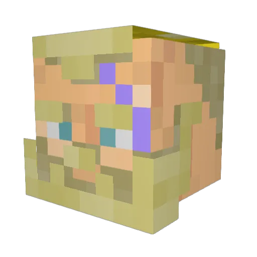 CryptoArcher Minecraft avatar head, 3D render