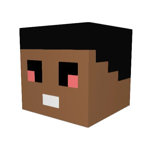 CryptoCarl Minecraft avatar head, 3D render