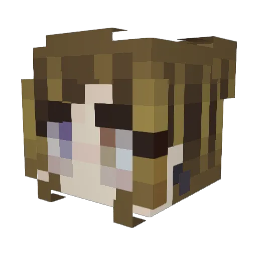 CryptoCheese26 Minecraft avatar head, 3D render