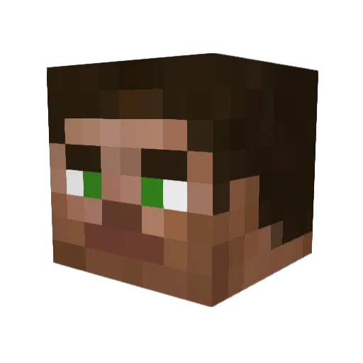 CryptoGambler Minecraft avatar head, 3D render