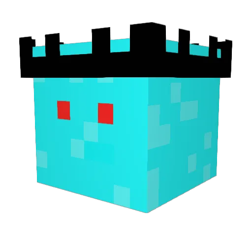 CryptoHex Minecraft avatar head, 3D render