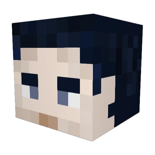 CryptoNotic Minecraft avatar head, 3D render