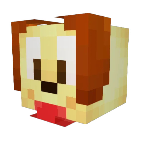 CryptoTrans Minecraft avatar head, 3D render