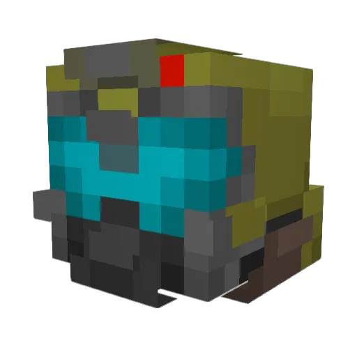 Crypto_1877 Minecraft avatar head, 3D render
