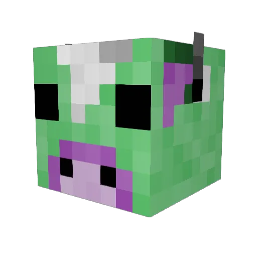 Crypto_The_Proto Minecraft avatar head, 3D render