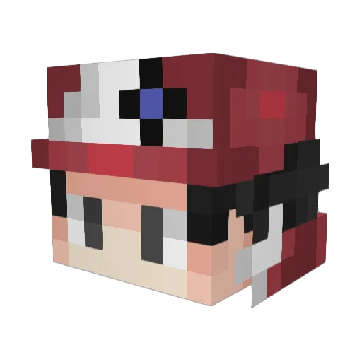 Cryptoid Minecraft avatar head, 3D render