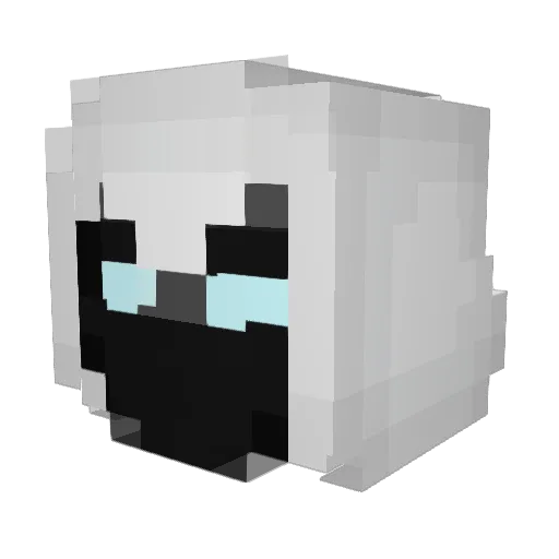Cryptostorm Minecraft avatar head, 3D render