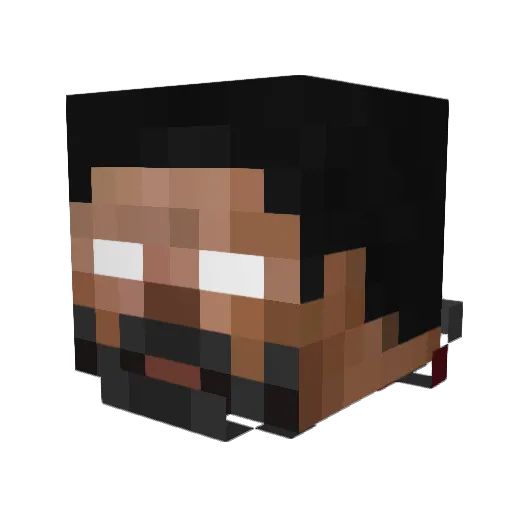 Cryptz Minecraft avatar head, 3D render