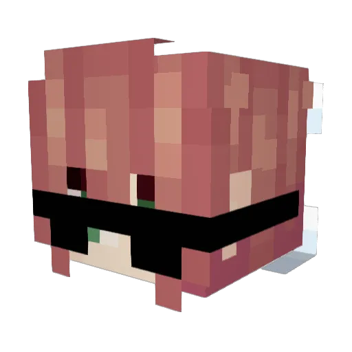 Crypx Minecraft avatar head, 3D render