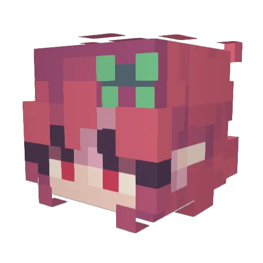 CrysBlueMoon Minecraft avatar head, 3D render