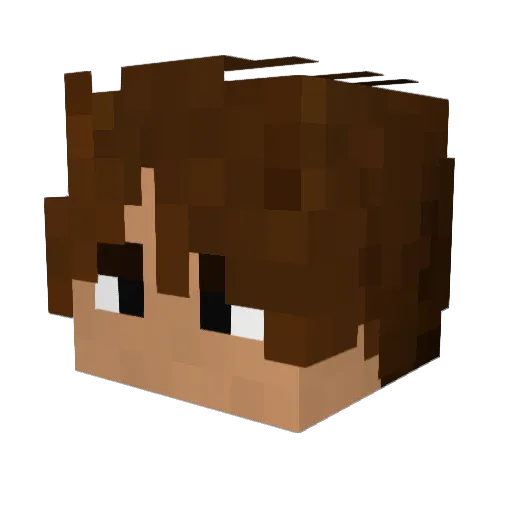 Cryspo_SP Minecraft avatar head, 3D render