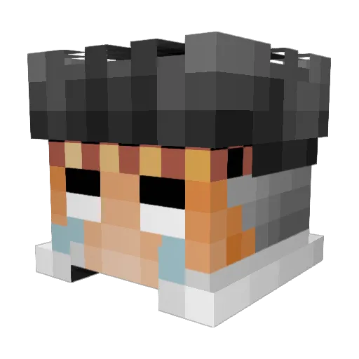 Crysse Minecraft avatar head, 3D render
