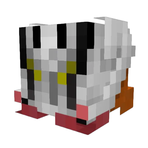 CryssmaTV Minecraft avatar head, 3D render