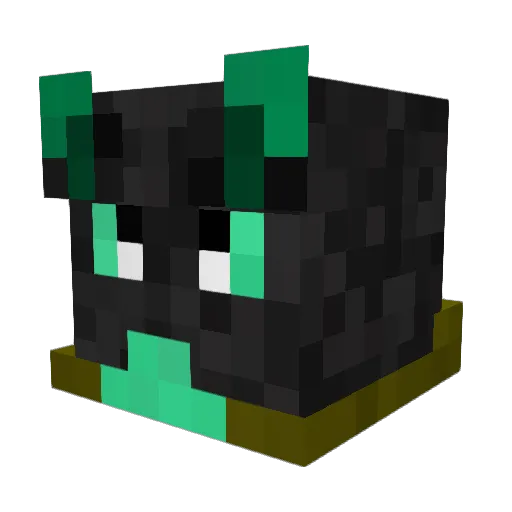 CrystLight Minecraft avatar head, 3D render