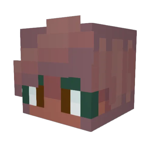 Crystal0117 Minecraft avatar head, 3D render