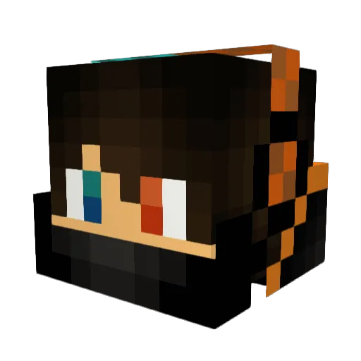 Crystal0712 Minecraft avatar head, 3D render
