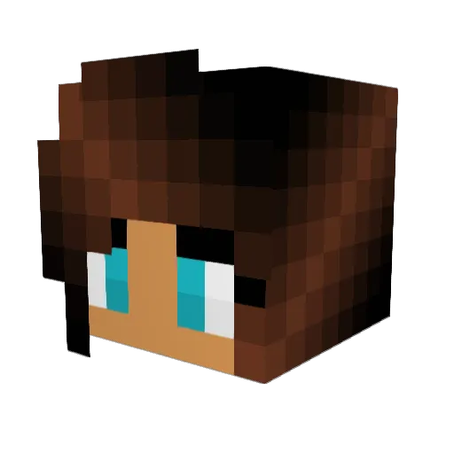 Crystal0910 Minecraft avatar head, 3D render