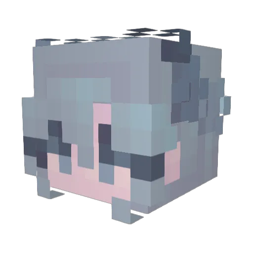 Crystal0v0 Minecraft avatar head, 3D render