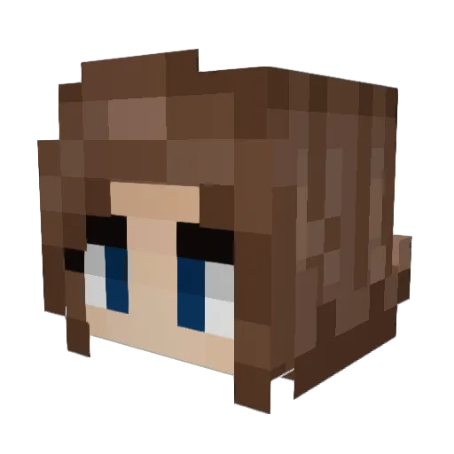 Crystal1212 Minecraft avatar head, 3D render