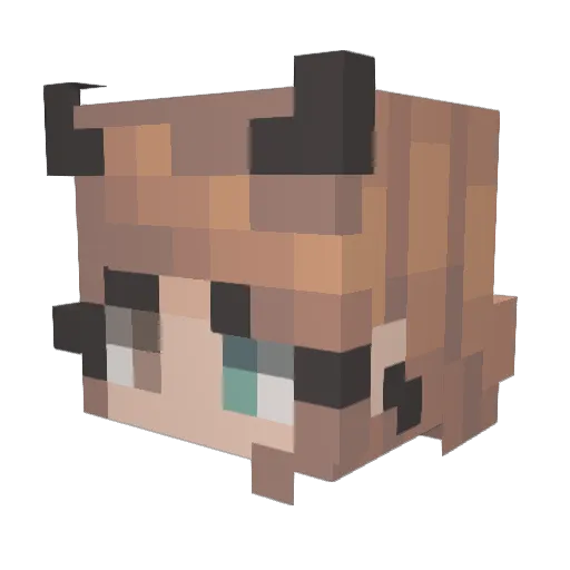 Crystal1512 Minecraft avatar head, 3D render