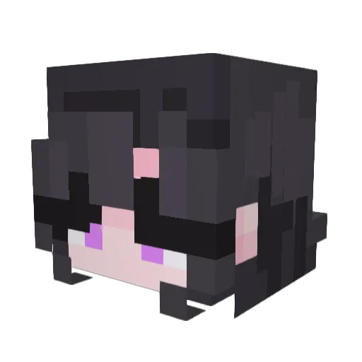 CrystalAquarius Minecraft avatar head, 3D render