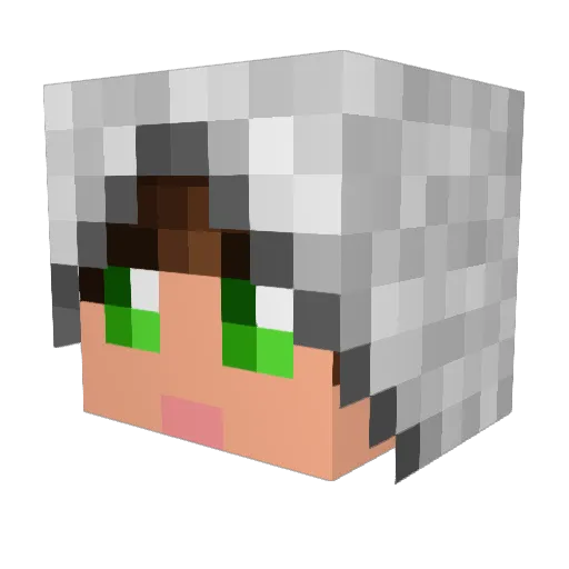 CrystalArcane Minecraft avatar head, 3D render