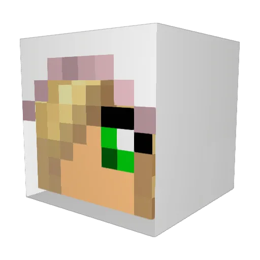 CrystalBeamer Minecraft avatar head, 3D render