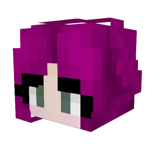 CrystalBimb0 Minecraft avatar head, 3D render